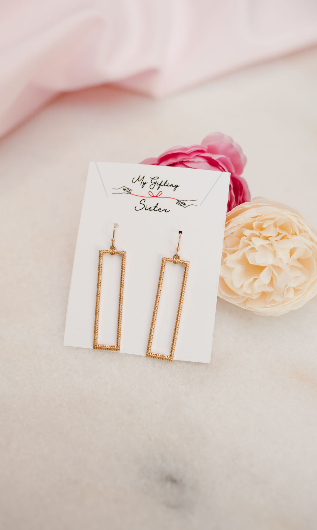 Rectangular Drop Earrings