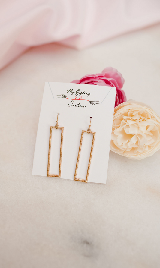 Rectangular Drop Earrings