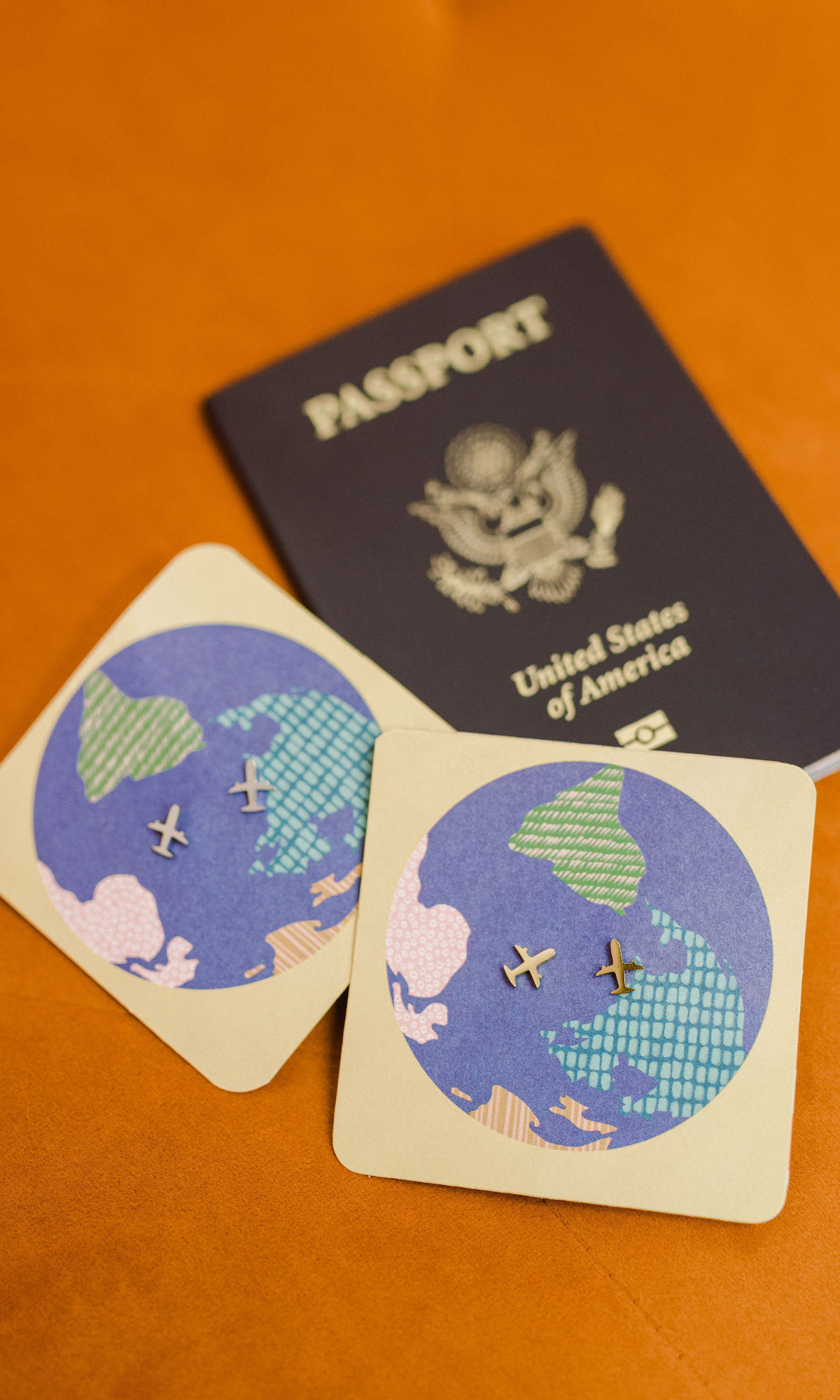 Airplane stud earrings