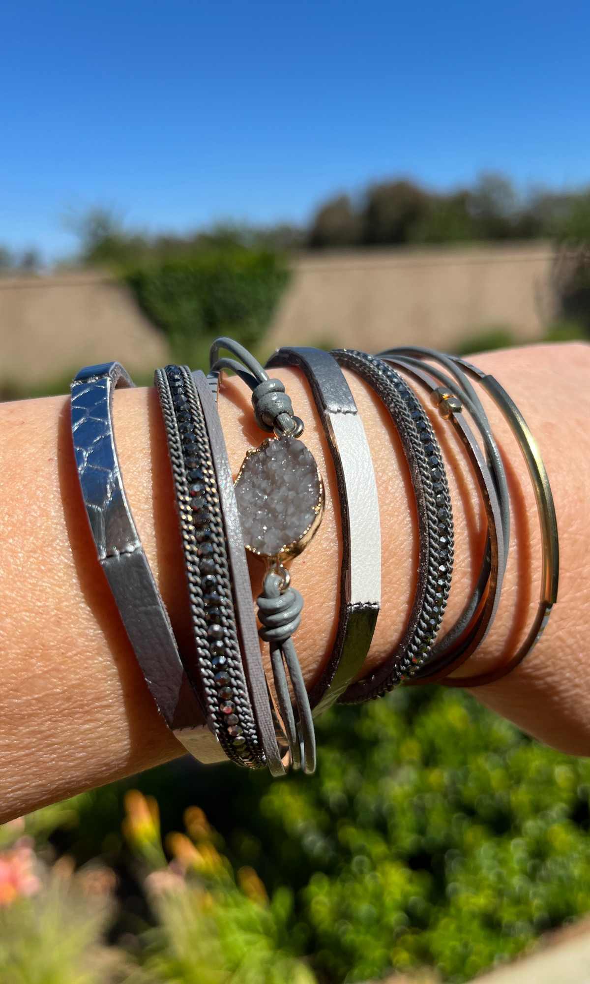 Multi-layer double wrap Leather Bracelet