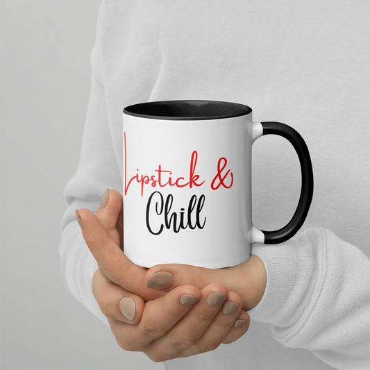 Lipstick & Chill Stylish Coffee Mug for Make-up and Lipstick Sisters