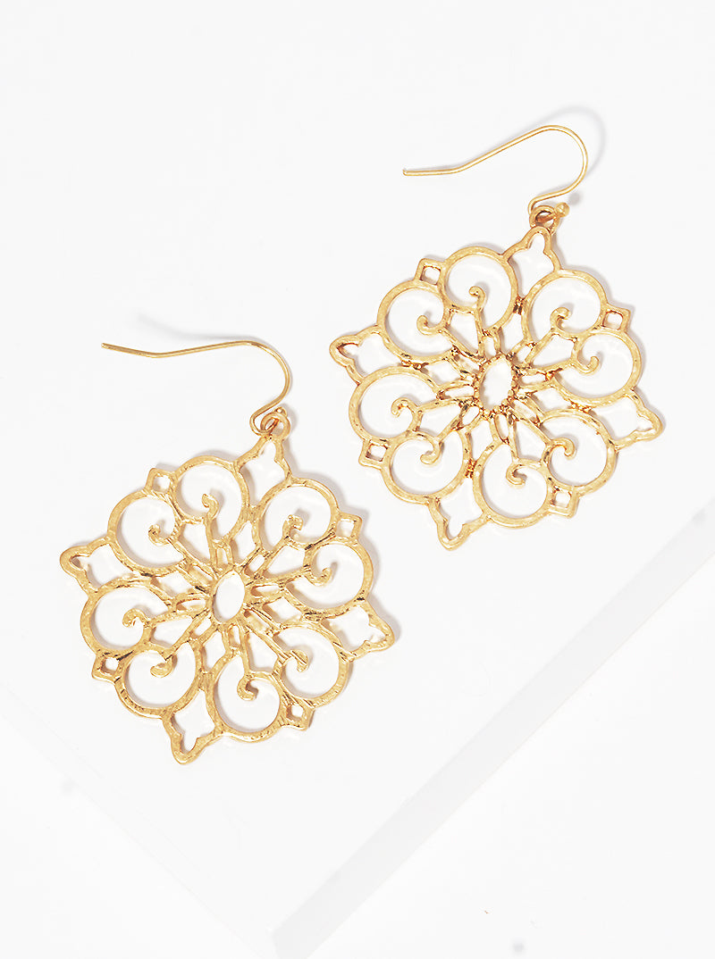 24k Pure Gold Filigree Chandelier Dangle Earrings | Gold Earrings | Jewelry  & Watches | Shop The Exchange