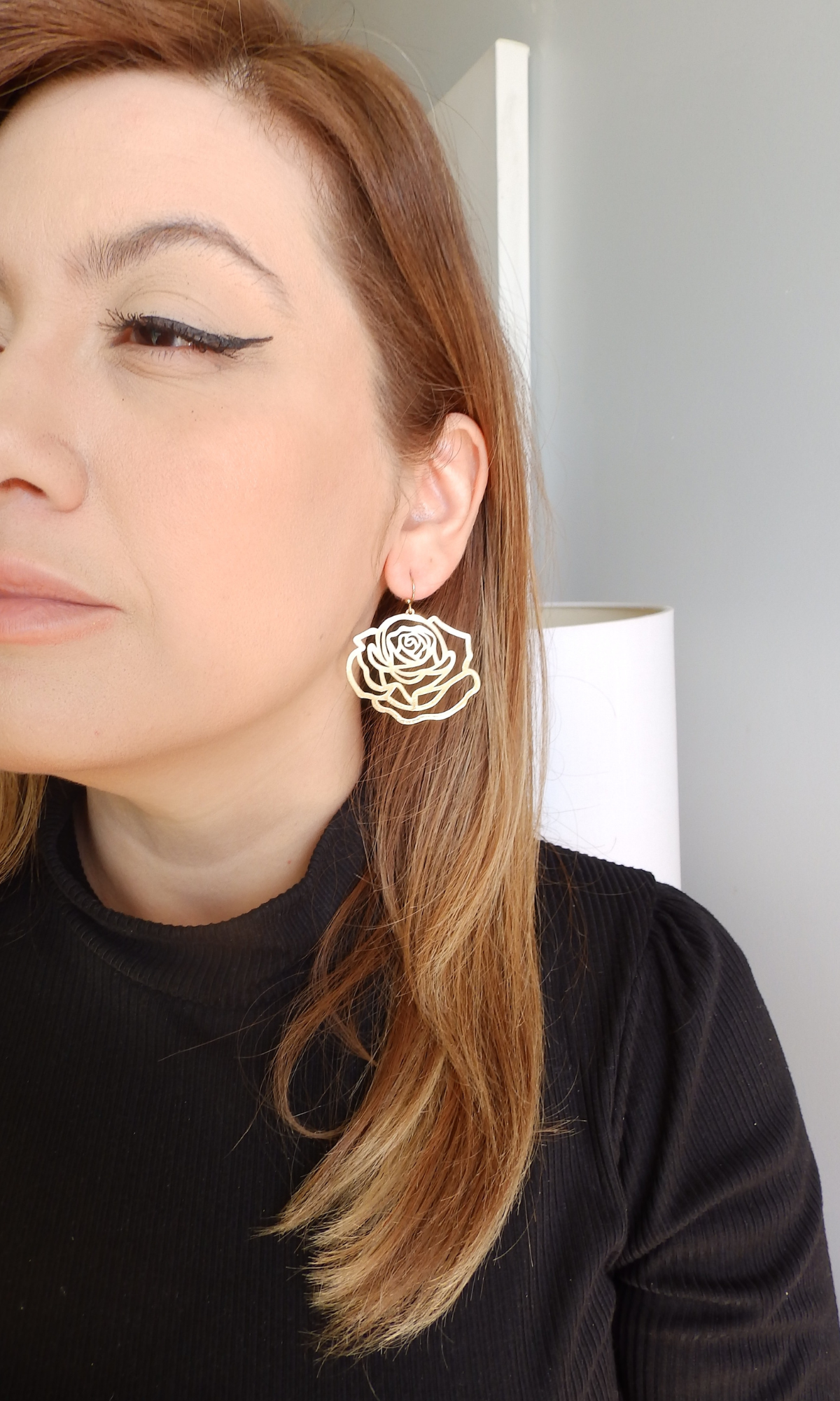 Cut Out Rose Earrings