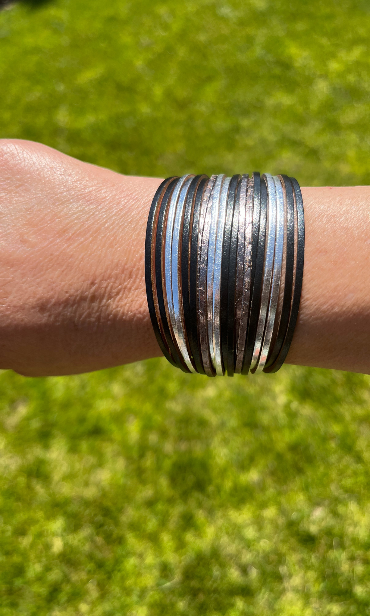 Revved up rhinestones black bracelet deals
